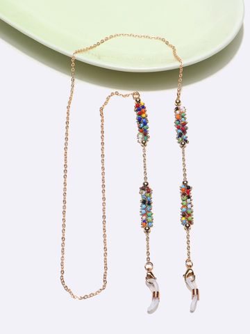 Fashion Handmade Chain Mixed Color Rice Bead Glasses Chain Mask Chain