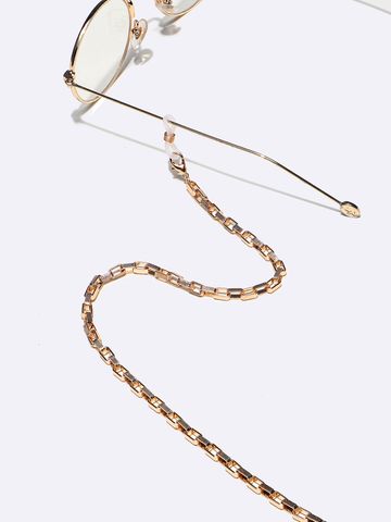 Non-slip Popular Metal Glasses Rope Gold Cuboid Thick Handmade Glasses Chain