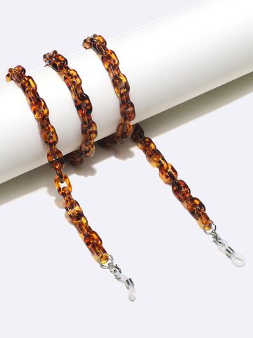 Acrylic Leopard Print Glasses Rope Chain Anti-lost