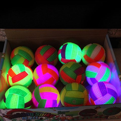 New Luminous Elastic Luminous Volleyball Massage Ball Water Polo Flashing Sound Ball Wholesale