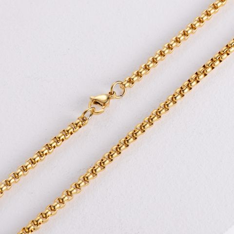 Stainless Steel 18K Gold Plated Simple Style Plating Geometric Necklace