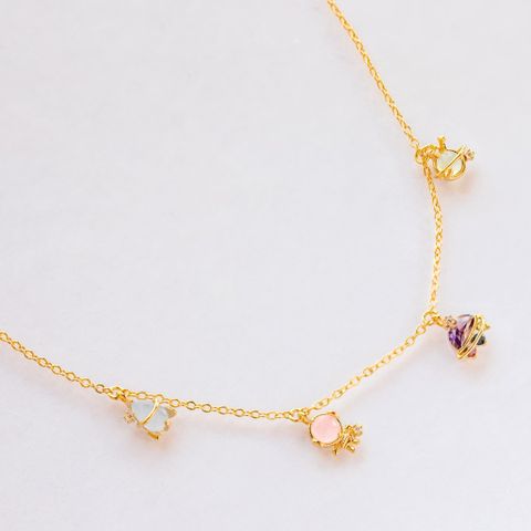 Ins Wind Space Element Clavicle Chain Copper Plating 18k Real Gold Necklace Alien Ufo Rocket Necklace