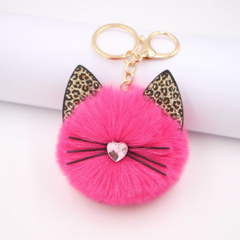 Leopard Cat Beard Plush Cat Paw Bag Pendant Keychain Diy Plush Custom Wholesale Ornaments
