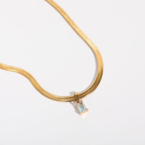 Glass Copper Geometric Necklace