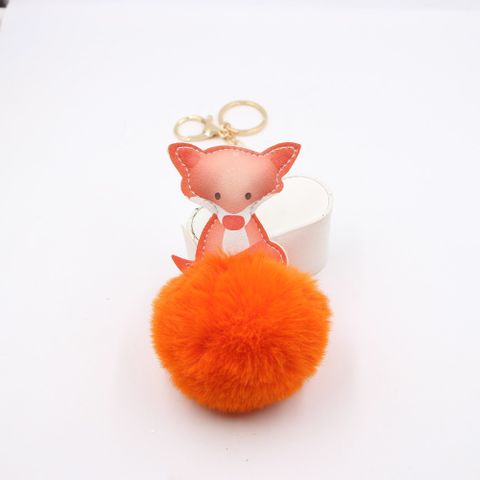 Cute Fox Leather School Bag Small Pendant Ladies Wallet Mobile Phone Small Accessories Key Chain Accessories Hanging Buckle