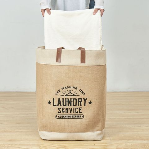 Jute Cloth Art Shopping Bag Moisture-proof Large Omposite Simple Modern Tote Bag Yellow Bag