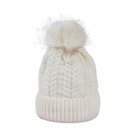 Pink Hat Korean Version Of Pure Color Wild Twist Woolen Hat Warm Fashion Hair Ball Trend Knitted Hat New
