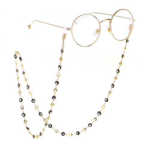 Cross-border Fashion Simple Eye Flower Handmade Chain Sunglasses With Metal Glasses Chain