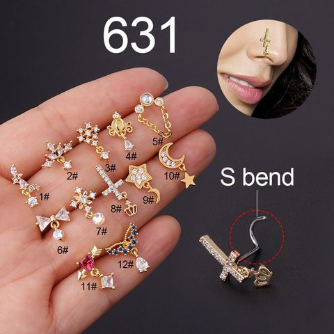 Nose Rings & Studs Fashion Geometric 316L Stainless Steel  Copper Plating