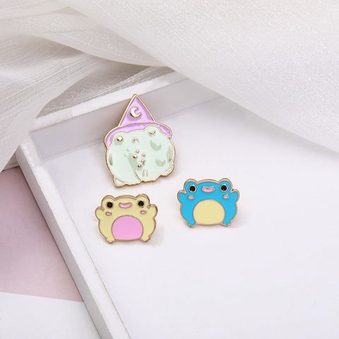 New Oil Drop Brooch European And American Cartoon Frog Brooch Bag Clothing Accessories Wholesale