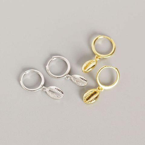 S925 Sterling Silver Shell Earring Earrings Wholesale Jewelry