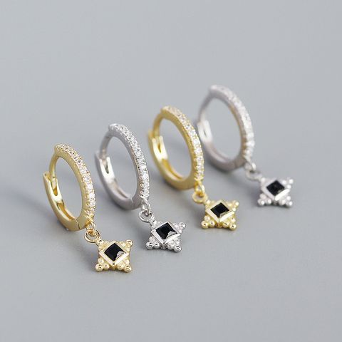 Yhe0396 European And American Foreign Trade Hot Selling S925 Silver Ins Mild Luxury Retro Earclip Earrings All-matching Silver Earrings Ear Studs