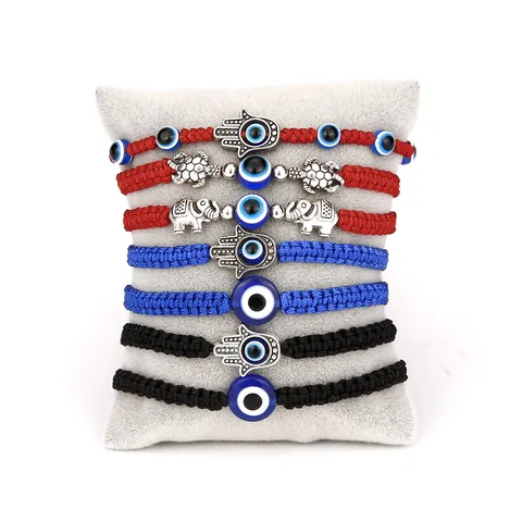 Fashion Adjustable Bracelet Creative New Blue Eye Bracelet Evil Eye Red Rope Braided Bracelet