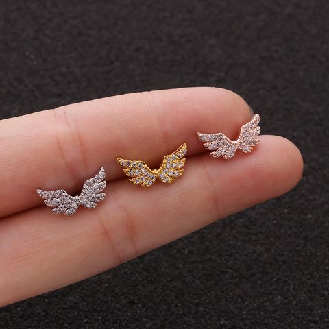 Ear Cartilage Rings & Studs Ethnic Style Wings Copper