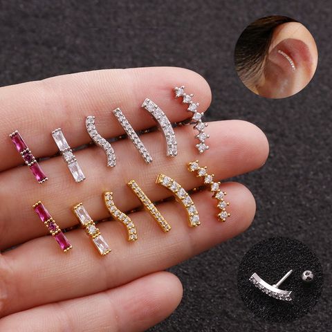 Ear Cartilage Rings & Studs Simple Style Geometric Copper