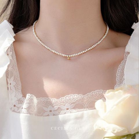 Vintage Style Water Droplets Heart Shape Artificial Pearl Alloy Women's Necklace