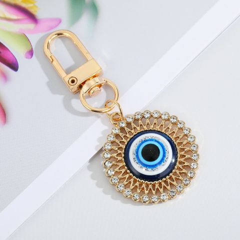 Creative Devil's Eye Keychain Blue Eyes Key Ring Handbag Pendant Oil Dripping Eyes Door Latch Cross-border Sold Jewelry