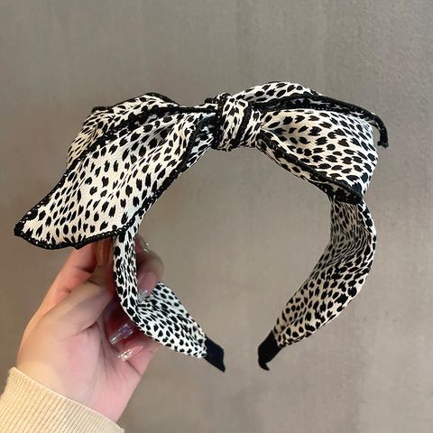 Korean Fashion Hair Accessories Female Retro Leopard Print Wide-brim Headband Wholesale