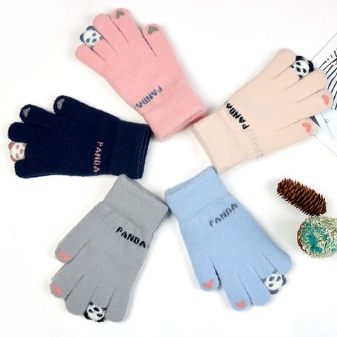 Wholesale Knitting Needles And Velvet Gloves Warm Outdoor Sports Gloves Wholesale
