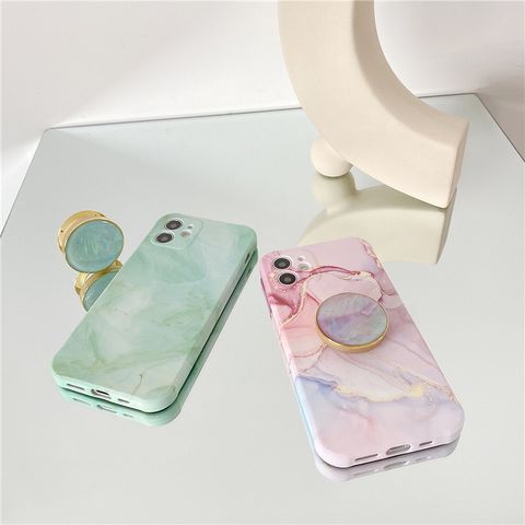 Light Green Marble Mother-of-pearl Holder Mobile Phone Case For  Wholesale