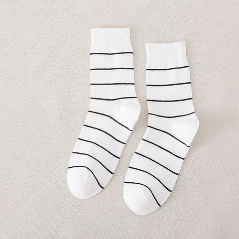 Socks Men's Tube Socks Cotton Socks Business Casual Striped Deodorant Socks