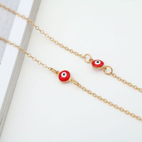Fashion Chain Red Eye Beads Turkish Handmade Eyeglasses Chain Reading Glasses Anti-lost Chain
