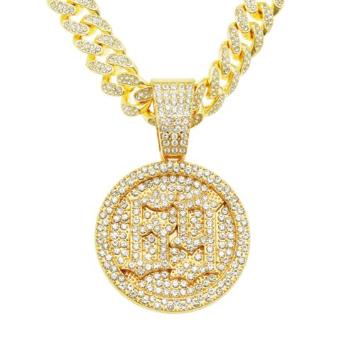 European And American Full Diamond Three-dimensional Pendant Cuban Chain Necklace Wholesale