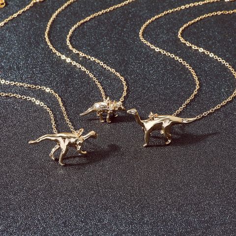 Dinosaur Pendant Necklace European And American Creative Long Sweater Chain Women