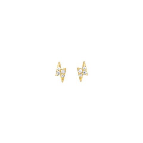 Simple Style Star Moon Lightning Earrings Copper Earrings