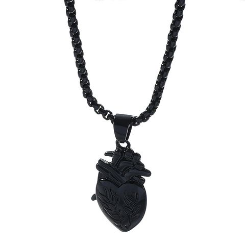 Creative Heart Pendant Personality Fashion Hip Hop Necklace Valentine's Day Gift Cross-border New Product