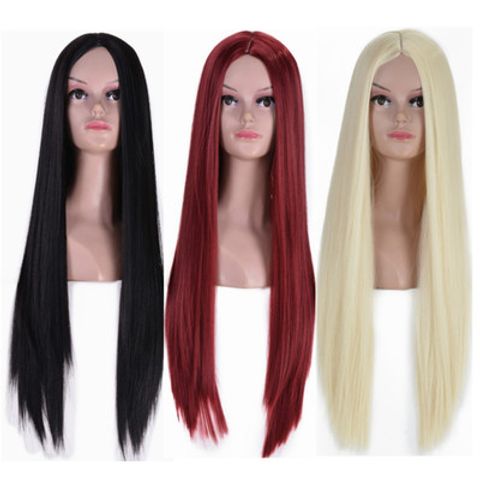 European And American Wigs Women's Long Straight Hair Cos Color Wig Wholesale