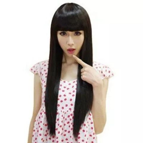 Wig Wholesale Straight Bangs Medium And Long Straight Hair Wigs Wholesale