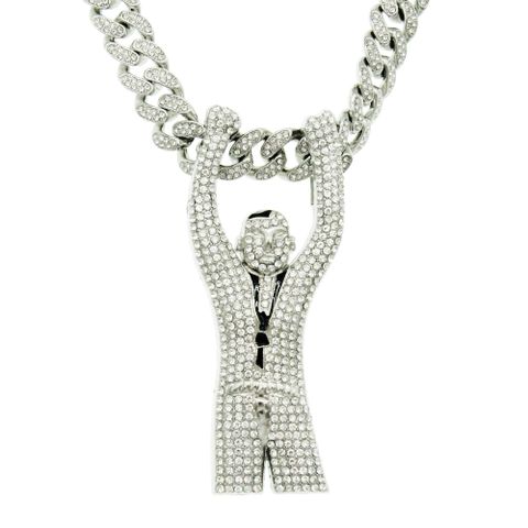 Fashion Cuban Necklace Full Of Diamonds Villain Necklace Wholesale