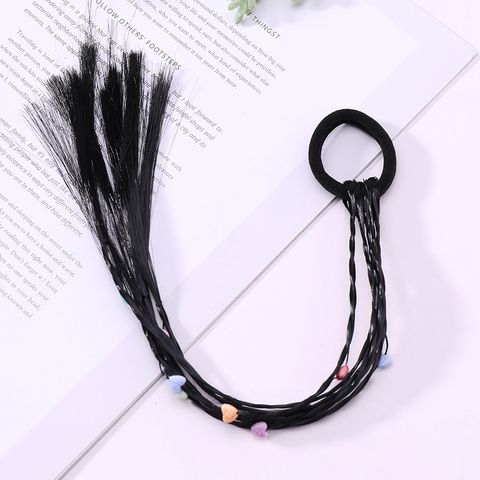 Fashion Children's Colored Hair Rope Colorful Gradient Wig Twist Braid Rubber Band Hair Tie
