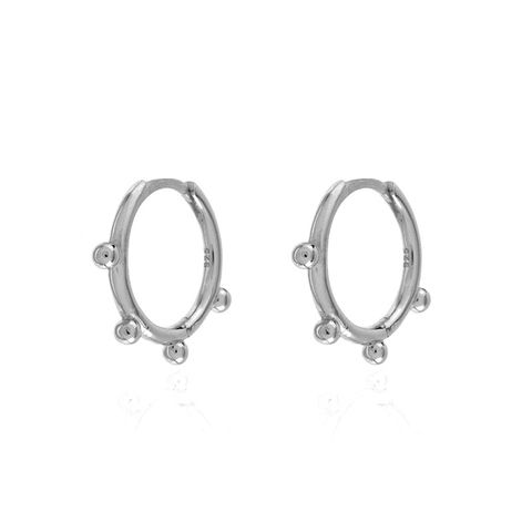 Fashion Geometric Circle Small Bead Alloy Earrings Wholesale