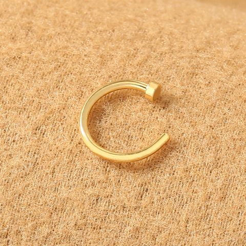 Fashion New Personality Exaggerated Stainless Steel False Nose Ring C-shaped Nose Nail Jewelry