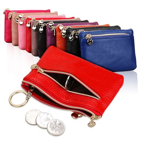 Factory Direct Sales Taobao New Genuine Leather Women's Coin Purse Car Key Case Multifunctional Compact Women's Handbag