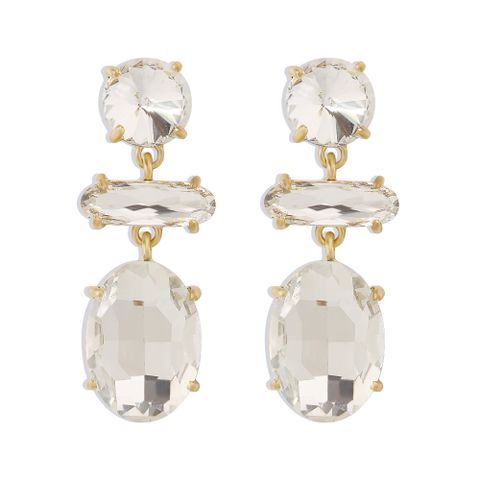 Fashion Alloy Geometric Diamond Drop Earrings Wholesale