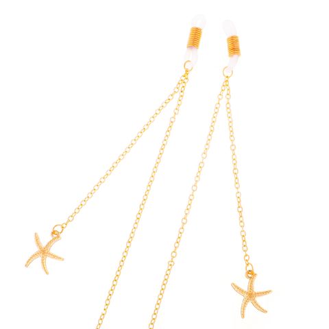 Non-slip Popular Metal Glasses Cord Gold Starfish Pendant Handmade Eyeglasses Chain Cross-border