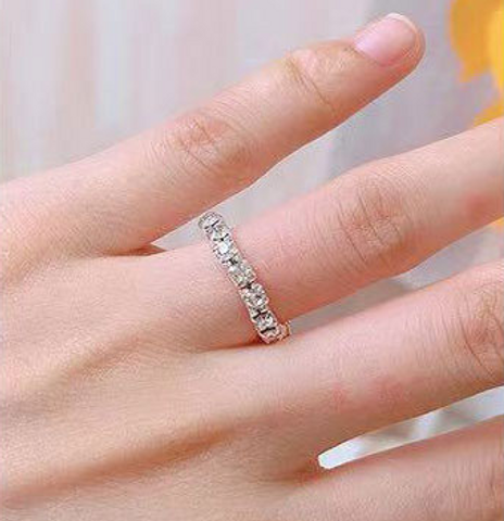 Wholesale Jewelry Fashion Circle Alloy Artificial Diamond Elastic Rings