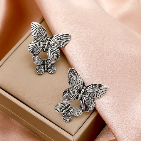 Double Butterfly Fashion Exaggerated Creative Temperament Earrings