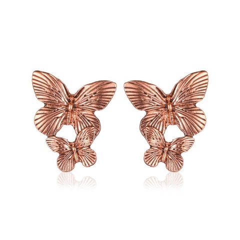 Double Butterfly Fashion Exaggerated Creative Temperament Earrings
