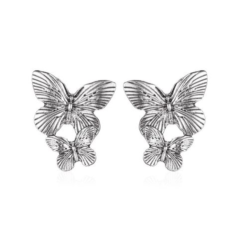 Double Butterfly Fashion Exaggerated Creative Temperament Earrings