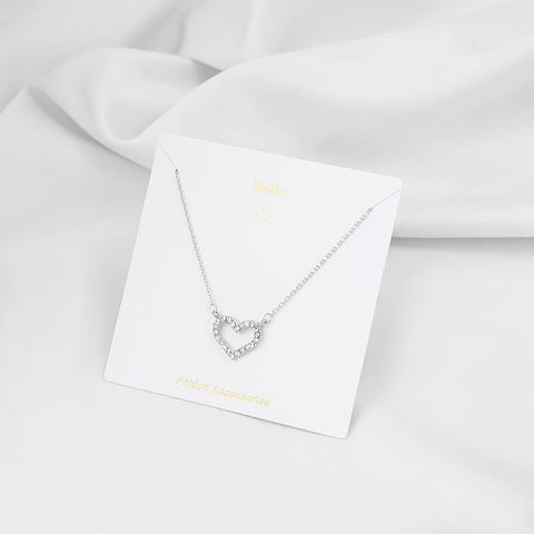 1 Piece Simple Style Cross Heart Shape Flower Alloy Women's Necklace