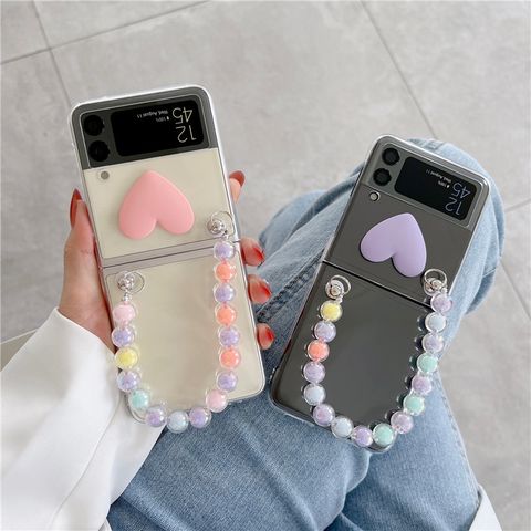 Color Chain Pink Heart  Galaxy Mobile Phone Shell