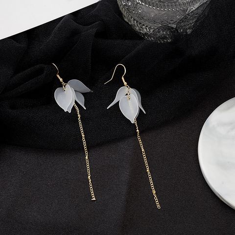 1 Pair Sweet Flower Plastic Resin Women's Drop Earrings