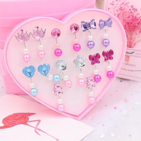 Children's Pearl Earrings Pendant Earrings Princess Girl Jewelry
