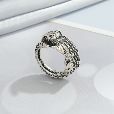 Retro Punk Butterfly Hedgehog Owl Frog Ring Female Ancient Silver Animal Open Ring