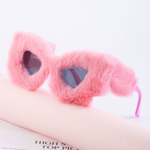 Mode Ruffian Plüsch Mode Katzenaugen Sonnenbrille Großhandel Sonnenbrille