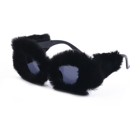 Fashion Ruffian Plush Fashion Cat Eye Sunglasses Wholesale Sunglasses